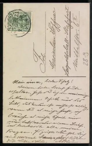 AK Aschenbrödel verliert den Schuh auf der Treppe