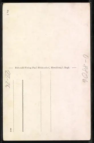 Künstler-AK Oybin, Sage Der Jungfernsprung auf dem Oybin