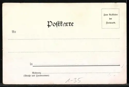 AK Paul Flemming im Porträt mit Zitat