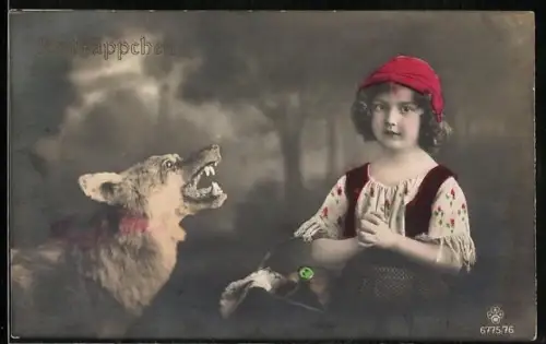 AK Rotkäppchen und der Wolf