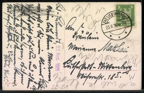 Künstler-AK Rotkäppchen und der Wolf im Wald