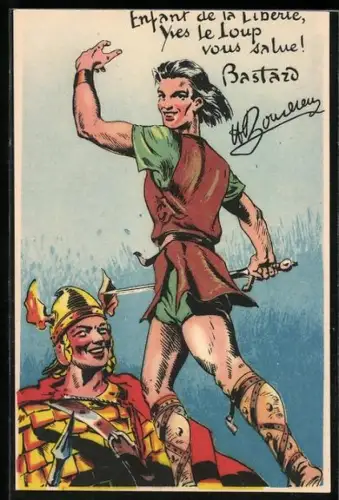 AK Tous les jeudis dans Vaillant, Yves le loup, Comic