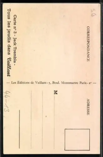 AK Tous les jeudis dans Vaillant, Jack Tremble, Comic