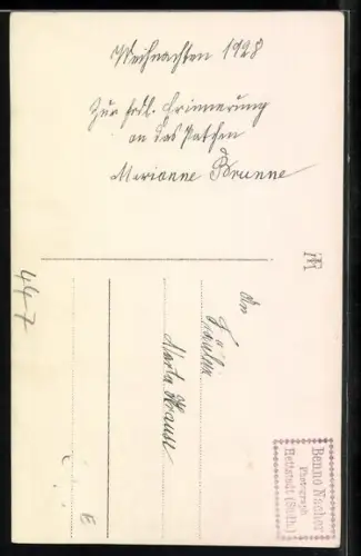 Foto-AK Kleines Kind mit seiner Puppe