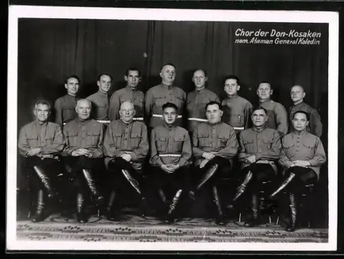 AK Chor der Don-Kosaken, russische Trachtenkapelle