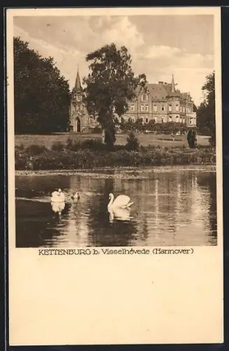 AK Kettenburg b. Visselhövede, Blick auf das Schloss
