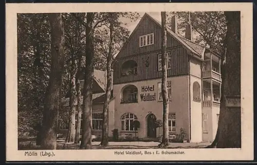 AK Mölln /Lbg., Hotel Waldlust E. Schumacher
