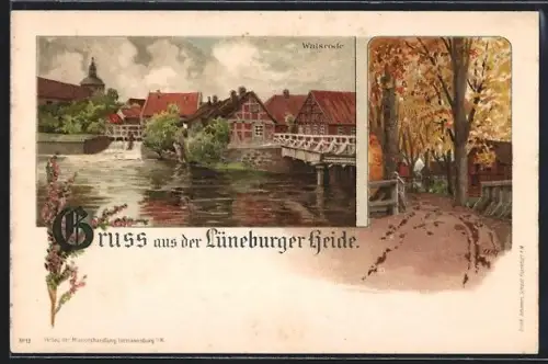 Lithographie Walsrode, verschiedene Ortsansichten