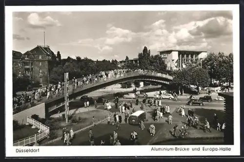 AK Düsseldorf, Aluminium-Brücke und Europa-Halle