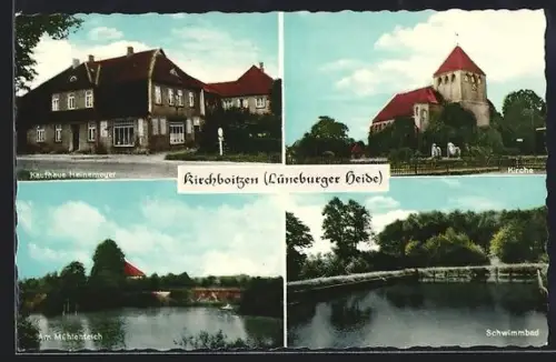 AK Kirchboitzen, Kaufhaus Heinemeyer, Schwimmbad