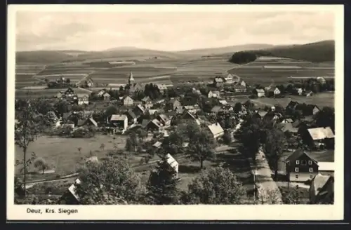 AK Deuz /Krs. Siegen, Teilansicht mit Strassenpartie