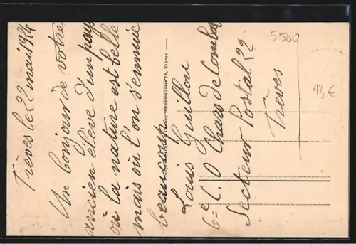 AK Trèves, L`occupation Francaise en Allemagne, Quartier Verdun, La Cantine