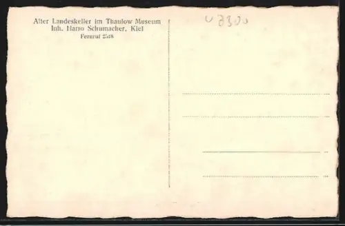 AK Kiel, Restaurant Alter Landeskeller im Thaulow-Museum, Friesen-Zimmer, Innenansicht