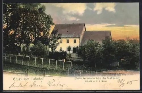 AK Lahnhof, Quelle der Lahn im Keller des Forsthauses