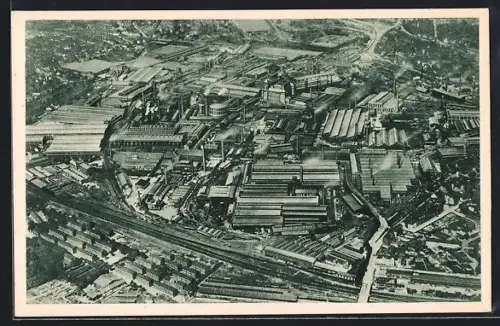 AK Essen, Krupp`sche Werke aus der Vogelschau