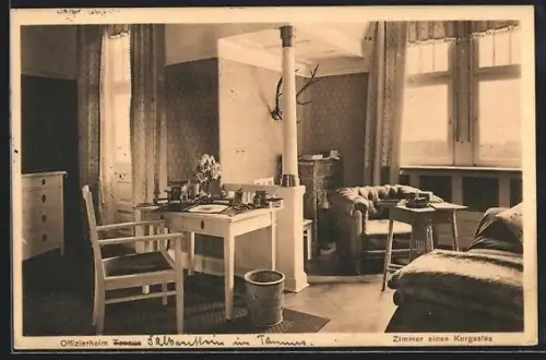 AK Falkenstein, Offizierheim Taunus, Zimmer eines Kurgastes