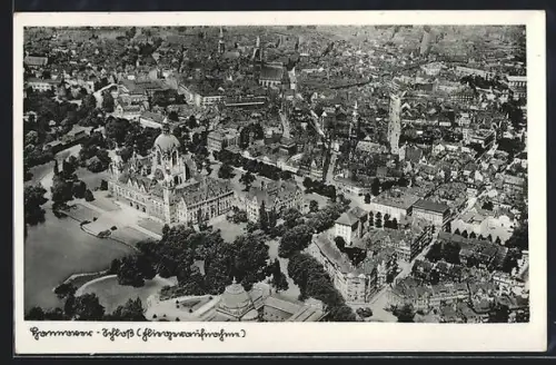 AK Hannover, Schloss, Fliegeraufnahme