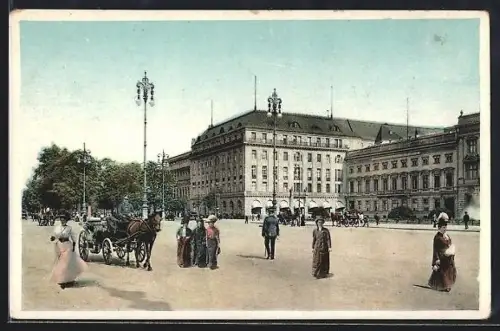 AK Berlin, Unter den Linden, Hotel Adlon