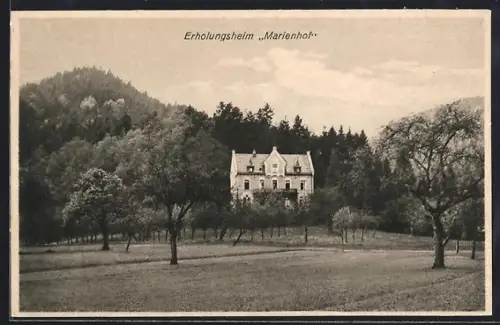 AK Baden-Baden, Erholungsheim Marienhof mit Umgebung