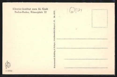 AK Baden-Baden, Erholungsheim Marienhof mit Umgebung