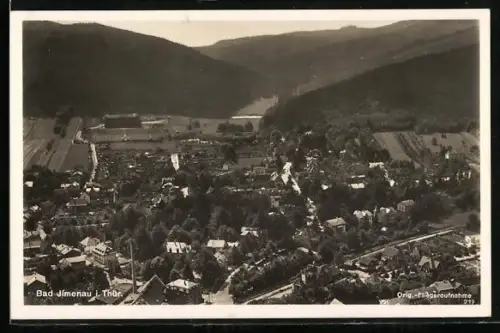 AK Bad Ilmenau i. Thür., Gesamtansicht, Luftaufnahme