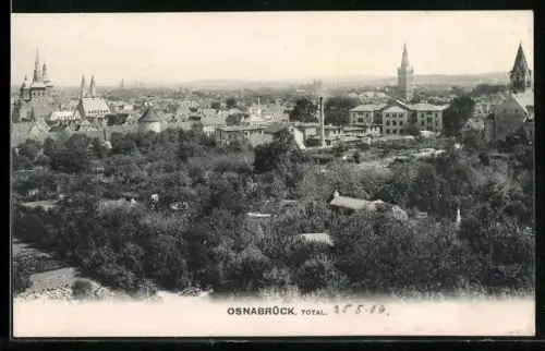 AK Osnabrück, Totalansicht der Stadt