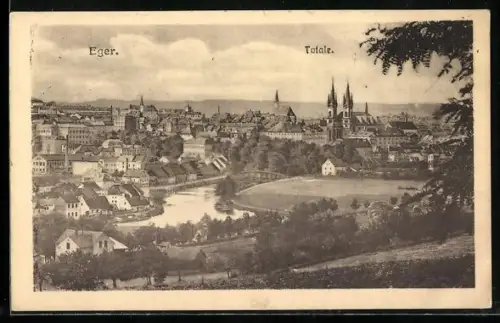 AK Eger, Totalansicht mit Kirche