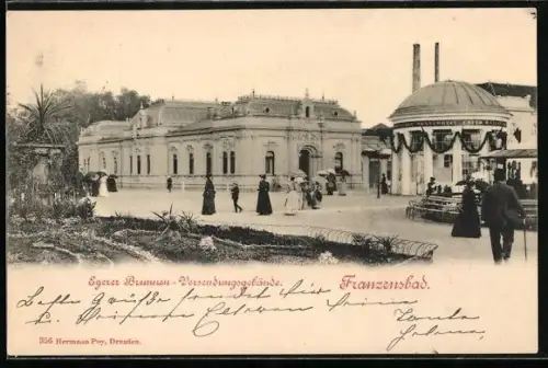 AK Franzensbad, Egerer Brunnen auf dem Versendungsgelände
