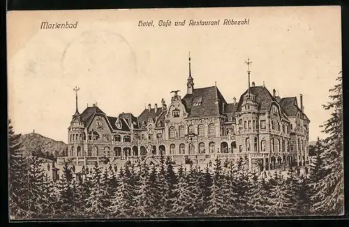 AK Marienbad, Hotel, Cafe und Restaurant Rübezahl