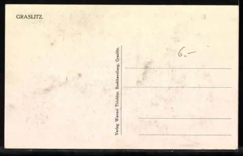 AK Graslitz, Panorama mit Kirche