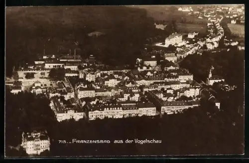 AK Franzensbad, Teilansicht aus der Vogelschau