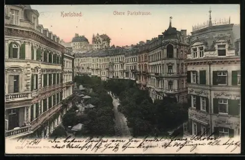 AK Karlsbad, Obere Parkstrasse