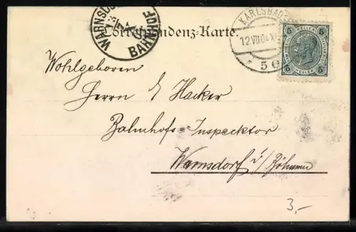 AK Karlsbad, Obere Parkstrasse