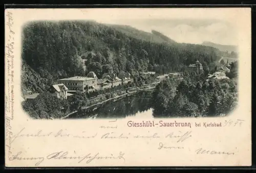 AK Giesshübl-Sauerbrunn bei Karlsbad, Panorama