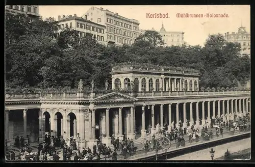 AK Karlsbad, Mühlbrunnen-Kolonnade