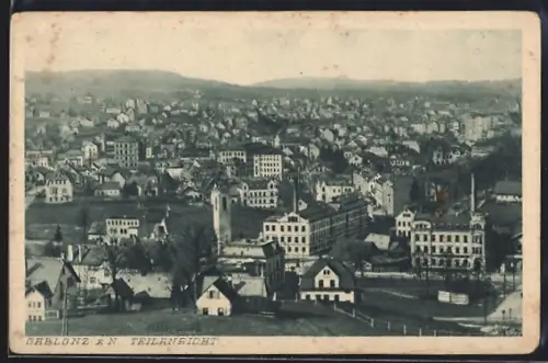 AK Gablonz a. N., Teilansicht mit Kirche