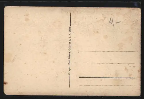 AK Gablonz a. N., Teilansicht mit Kirche