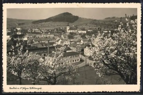 AK Sandau a. d. Polzen, Panorama mit Kirche