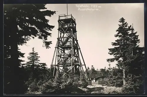 AK Neustadt a. T., Aussichtsturm Tafelfichte