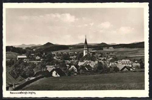 AK Oschitz, Panorama mit Kirche