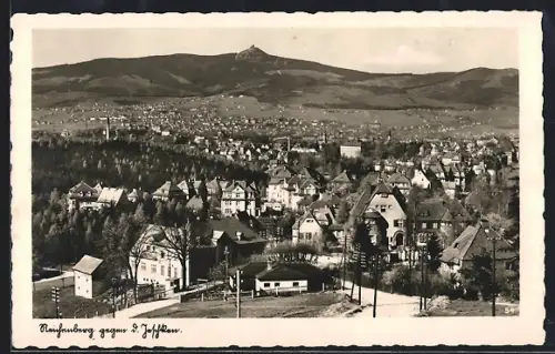 AK Reichenberg / Liberec, Panorama gegen Jeschken