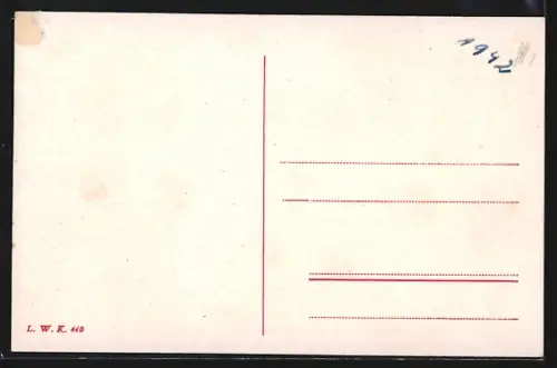 AK Pürstein, Blick auf Kirche, Schule und Burberg