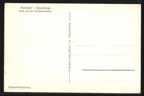 AK Haindorf i. Isergebirge, Blick auf die Wallfahrtskirche
