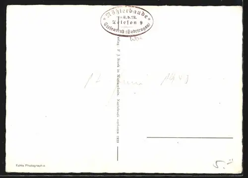 AK Stefansruh i. Isergebirge, Panorama mit Kirche