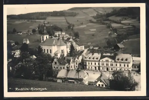 AK Rochlitz /Riesengeb., Ortsansicht aus der Vogelschau