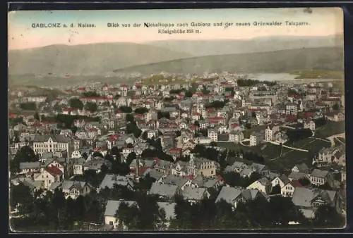 AK Gablonz a. d. Neisse, Blick von der Nickelkoppe