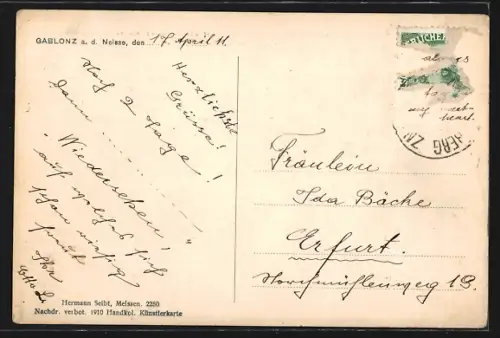 AK Gablonz a. d. Neisse, Blick von der Nickelkoppe