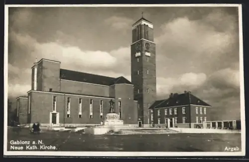 AK Gablonz / Jablonec Nad Nisou, Neue Kath. Kirche