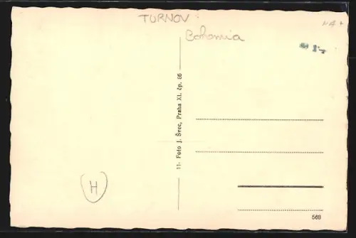 AK Turnov, Flusspartie mit Wäscherinnen