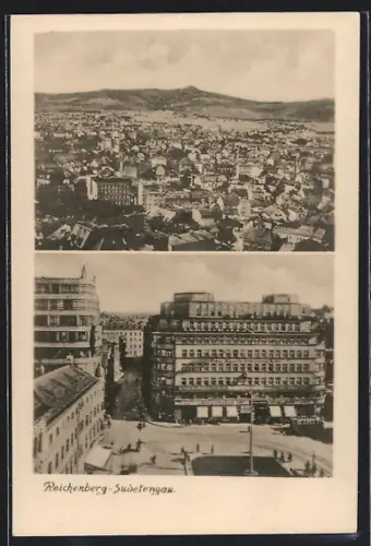 AK Reichenberg /Sudetengau, Linoleumhaus, Totalansicht